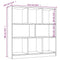 vidaXL Book Cabinet Brown Oak 97.5x29.5x100 cm Engineered Wood