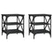 vidaXL Side Tables 2 pcs Black 40x42x50 cm Engineered Wood