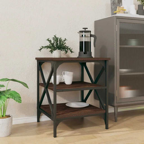 vidaXL Side Table Brown Oak 40x42x50 cm Engineered Wood