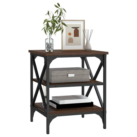 vidaXL Side Table Brown Oak 40x42x50 cm Engineered Wood