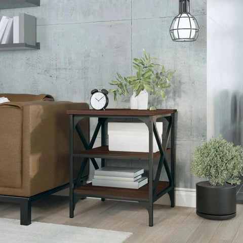 vidaXL Side Table Brown Oak 40x42x50 cm Engineered Wood