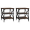 vidaXL Side Tables 2 pcs Brown Oak 40x42x50 cm Engineered Wood