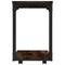 vidaXL Side Table with Wheels Smoked Oak 50x35x55.5cm Engineered Wood