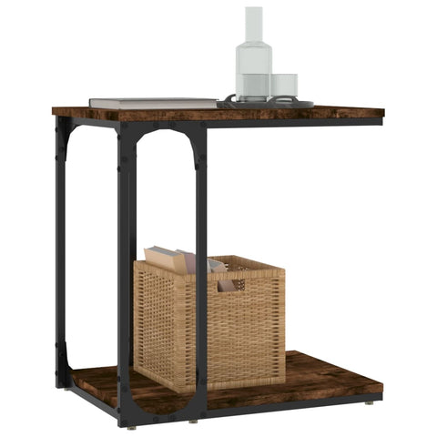 vidaXL Side Table Smoked Oak 50x35x52 cm Engineered Wood