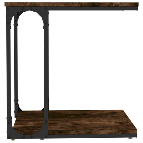 vidaXL Side Table Smoked Oak 50x35x52 cm Engineered Wood