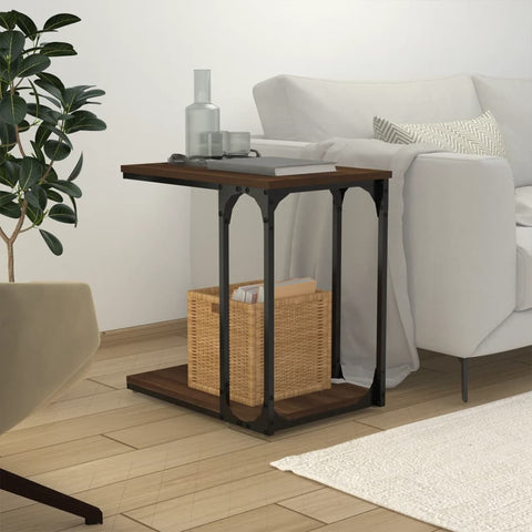 vidaXL Side Table Brown Oak 50x35x52 cm Engineered Wood