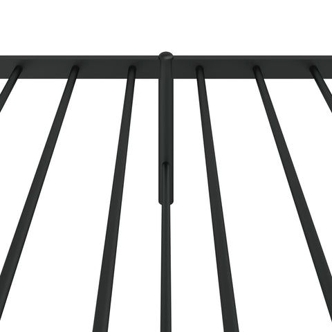 vidaXL Metal Bed Frame without Mattress with Headboard Black 90x200cm