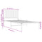 vidaXL Metal Bed Frame without Mattress with Headboard Black 90x200cm