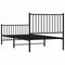 vidaXL Metal Bed Frame without Mattress with Footboard Black 90x190cm