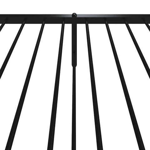 vidaXL Metal Bed Frame without Mattress with Footboard Black 90x190cm