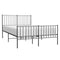 vidaXL Metal Bed Frame without Mattress with Footboard Black 120x200cm