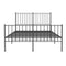 vidaXL Metal Bed Frame without Mattress with Footboard Black 120x200cm