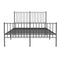vidaXL Metal Bed Frame without Mattress with Footboard Black 140x200cm