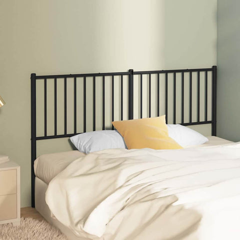 vidaXL Metal Replace Headboard Black 160 cm