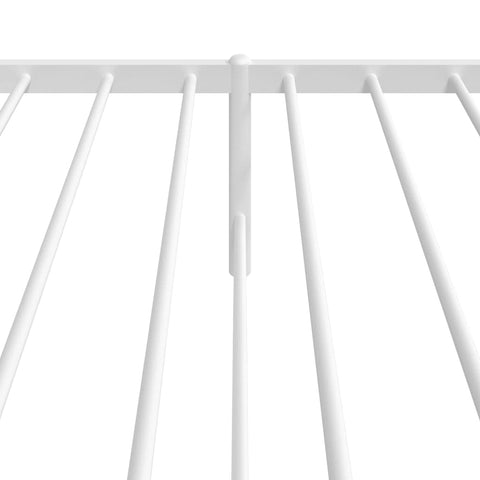 vidaXL Metal Bed Frame without Mattress with Headboard White 90x200cm