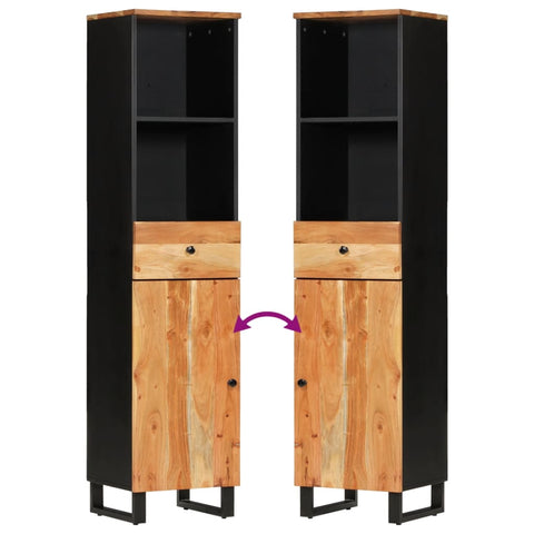 vidaXL Bathroom Cabinet 38x33x160 cm Solid Wood Acacia