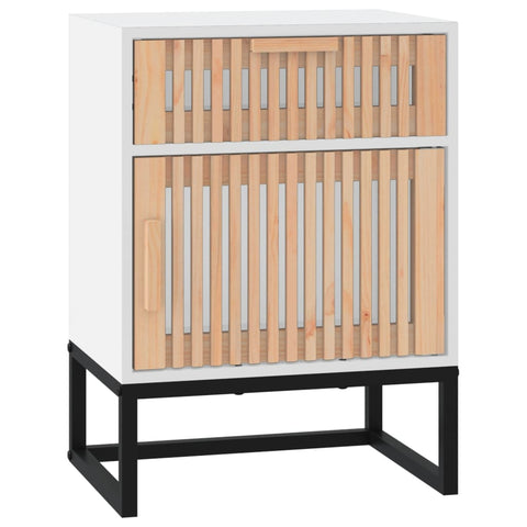 vidaXL Bedside Cabinets 2 pcs White 40x30x55.5 cm Engineered Wood&Iron