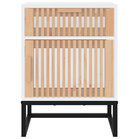 vidaXL Bedside Cabinets 2 pcs White 40x30x55.5 cm Engineered Wood&Iron
