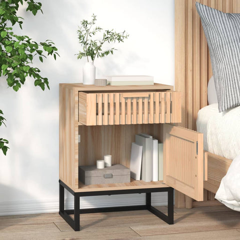 vidaXL Bedside Cabinets 2 pcs 40x30x55.5 cm Engineered Wood&Iron