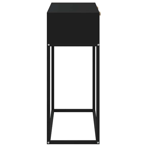 vidaXL Console Table Black 80x30x75 cm Engineered Wood and Iron