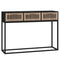 vidaXL Console Table Black 105x30x75 cm Engineered Wood and Iron