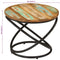 vidaXL Coffee Table Ø50x40 cm Solid Wood Reclaimed and Steel