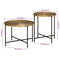 vidaXL Coffee Tables 2 pcs Brass and Black Metal