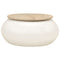 vidaXL Coffee Table White 51x51x27 cm Solid Wood Mango