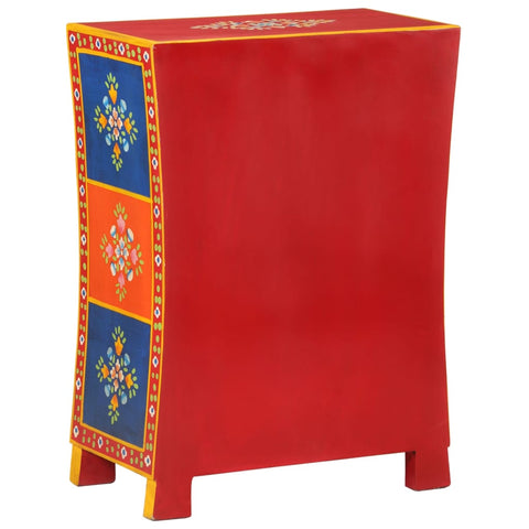 vidaXL Hand Painted Sideboard 54x30x74 cm Solid Wood Mango