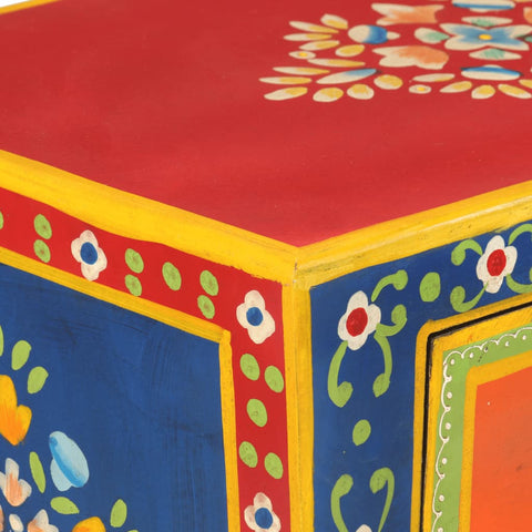 vidaXL Hand Painted Sideboard 54x30x74 cm Solid Wood Mango