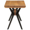 vidaXL Dining Bench 110x40x46 cm Solid Wood Acacia and Steel