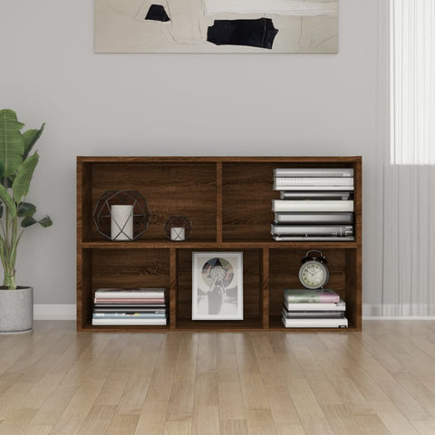 vidaXL Book Cabinet/Sideboard Brown Oak 50x25x80 cm Engineered Wood