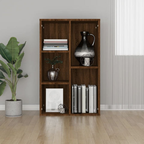 vidaXL Book Cabinet/Sideboard Brown Oak 50x25x80 cm Engineered Wood