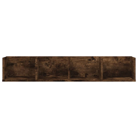 vidaXL CD Wall Shelf Smoked Oak 100x18x18 cm Engineered Wood