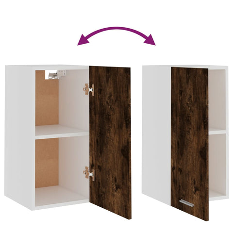 vidaXL Hanging Cabinet Lyon Smoked Oak 29.5x31x60 cm Engineered Wood