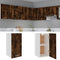 vidaXL Hanging Cabinet Lyon Smoked Oak 29.5x31x60 cm Engineered Wood