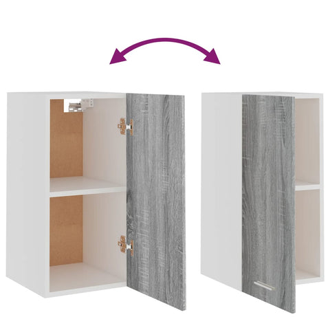 vidaXL Hanging Cabinet Lyon Grey Sonoma 29.5x31x60 cm Engineered Wood