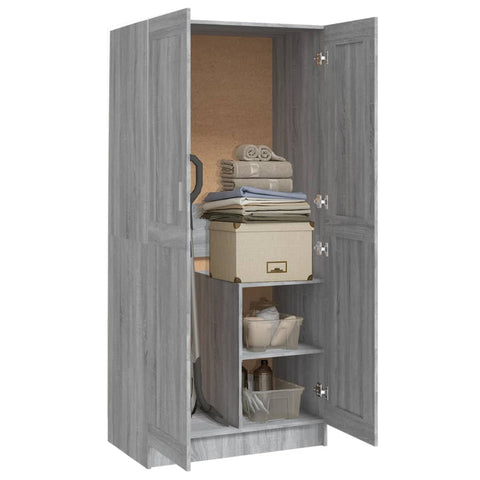 vidaXL Wardrobe Grey Sonoma 82.5x51.5x180 cm Engineered Wood