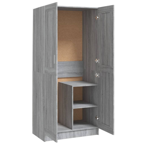 vidaXL Wardrobe Grey Sonoma 82.5x51.5x180 cm Engineered Wood