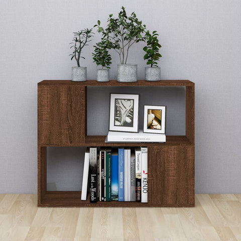 vidaXL Book Cabinet/Room Divider Brown Oak 80x24x63 cm
