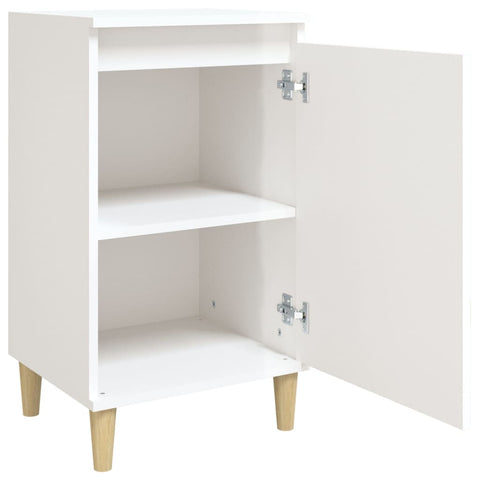 vidaXL Bedside Cabinet High Gloss White 40x35x70 cm Engineered Wood