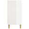 vidaXL Bedside Cabinet High Gloss White 40x35x70 cm Engineered Wood