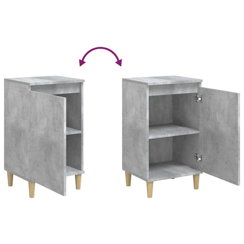 vidaXL Bedside Cabinet Concrete Grey 40x35x70 cm Engineered Wood