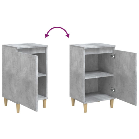 vidaXL Bedside Cabinets 2 pcs Concrete Grey 40x35x70 cm Engineered Wood