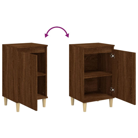 vidaXL Bedside Cabinet Brown Oak 40x35x70 cm Engineered Wood