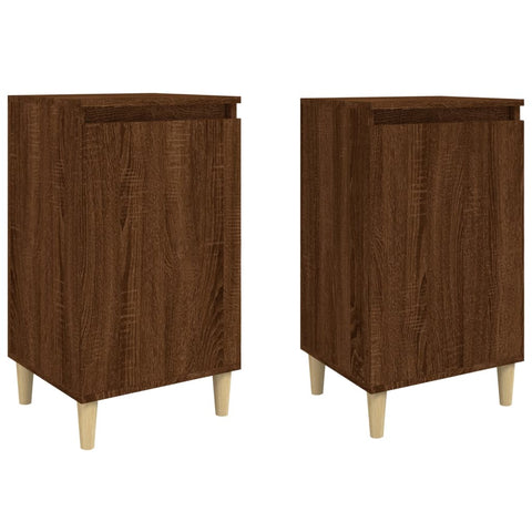 vidaXL Bedside Cabinets 2 pcs Brown Oak 40x35x70 cm Engineered Wood