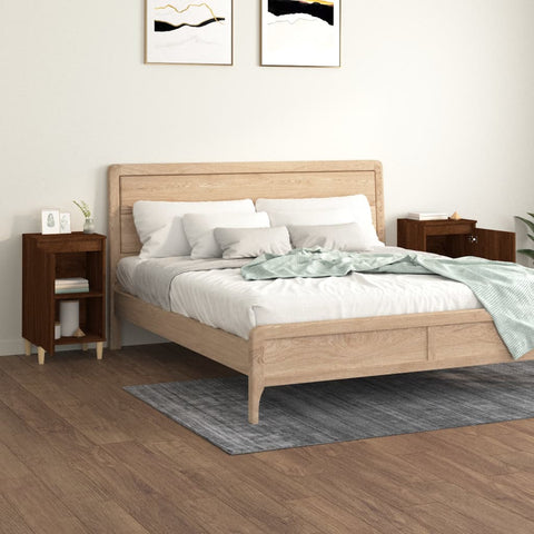vidaXL Bedside Cabinets 2 pcs Brown Oak 40x35x70 cm Engineered Wood