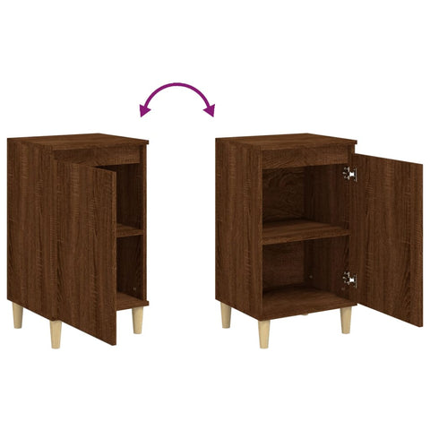 vidaXL Bedside Cabinets 2 pcs Brown Oak 40x35x70 cm Engineered Wood