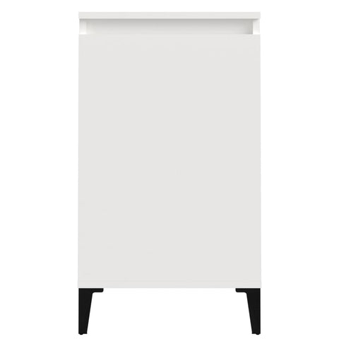 vidaXL Bedside Cabinet High Gloss White 40x35x70 cm Engineered Wood