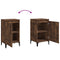 vidaXL Bedside Cabinet Smoked Oak 40x35x70 cm Engineered Wood
